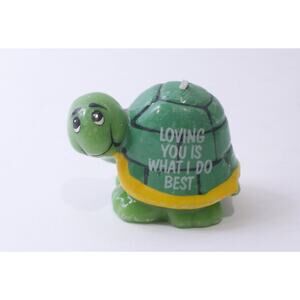 Green Turtle Candle, Loving You Is What I Do Best, Russ Berrie, 3 inch